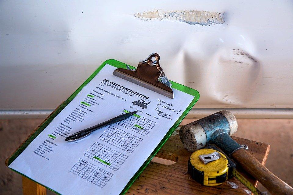 Seguro, Daños, Reparación, Lista De Comprobación, Cita