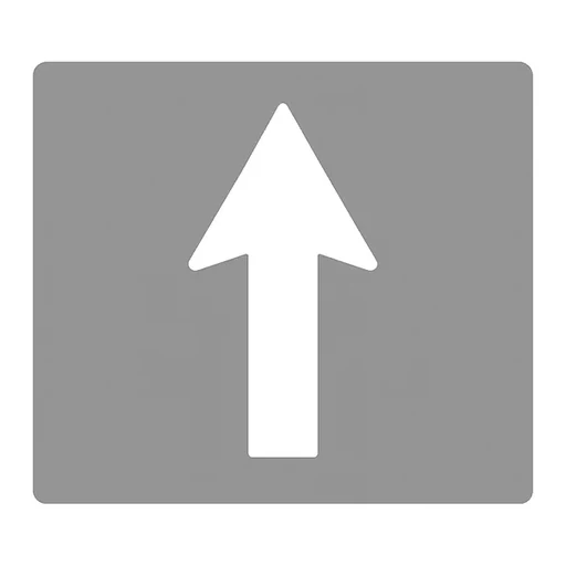flecha recta (seguir de frente)