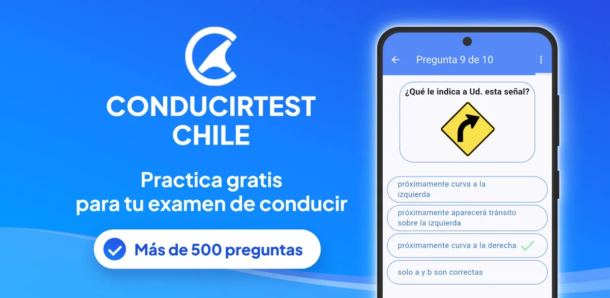 Descarga ConducirTest: practica gratis para tu examen de conducir, más de 500 preguntas